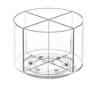 Clear 4 Compartment Non-Slip Container - 360 Rotating Drink Packet Holder