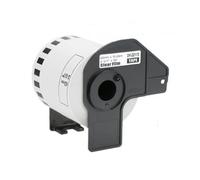 etichette dk22113 62mmx15,24mt compatibili trasparenti rotolo continuo per brother ql1000 1050 1060 dk-22113 clear con supporto