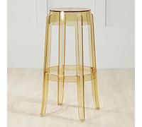 Clear Acrylic Backless Stackable Barstool for Kitchen Bathroom Living Room Bedroom and Office Navy Blue Modern Design 18" Height(Clear transparent,75cm/30inch)