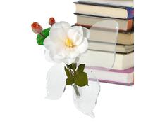 Clear Acrylic Butterfly Vase, Decorative Acrylic Vase, 8.58x8.66inch Size, Single Flower Decor, Reusable Material, Exquisite Decorations for Kids, Adults, Friends and Family