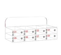 Clear Acrylic Cell Phone Locker Box with Door Locks and Keys Wall Mounted Storage for Office School Classroom Secure Phone Storage Solution