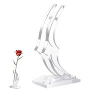 Clear Acrylic Flower Vase - Modern Rose Display Holder Stable Base Elegant Centerpiece Organizer Table Decor | Floral Arrangement For Wedding Home Use Stylish
