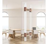Clear Acrylic Grab Rod Non Slip Bar for Master Bath Shower Glass Doors/Barn Silding Push Pull Wood Gate,Front Door Handle Pull, Round Modern(Rose Gold,120cm/47 inch)