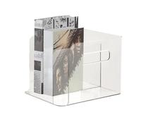 Clear Acrylic Letter Holder, Acrylic Mail Sorter, Document Storage Organizer, Sturdy Design, Space Saving, 19,8 x 18,3 x 15,3 cm, per uso domestico, scuola e cucina