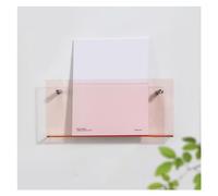 Clear Acrylic Magazine Organizer Acrylic Wall Mount Magazine Display Holder, Light Pink Blue Orange Home Hanging Nursery Book Shelf/ Magazine Rack, Customizable Colors Long 40 60 80 100 120 Cm(Light P