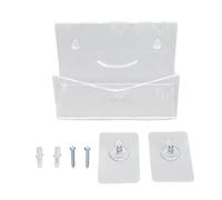 Clear Acrylic Mail Organizer | Thick Wall Mount/Desktop Letter Holder with Non - Skid Base | Spacious File Sorter for Bills/Cards/Documents | Smile Face Design