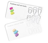 Clear Acrylic Nail Color Palette 2 Piece DIY Reusable Training Board palett