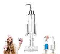 Clear Acrylic Nutcracker Soap Dispenser-Nutcracker soap Dispenser 11.8" Acrylic Xmas Decorative Hand Pump Refillable Christmas Lotion Container for Xmas Kitchen Bathroom Counters Decor (2pcs)