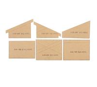 Clear Acrylic Purse Template Stencil Set, Leather Craft DIY Tool, Wallet Pattern Drawing Kit with 6 Reusable Templates for Card Holder Making, Durable and Precise Cutting Guide