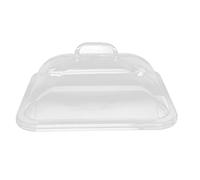 Clear Acrylic Splatter Cover for Plates | Repels Particles & Food Safe Kitchen Protector | Transparent Rectangle Plate Cover for Home/Restaurant/Cafe | 3 Sizes, Easy Grip (Small: Approx.