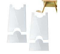 Clear Acrylic Wall Spacer - Adjustable 22,7 x 12,1 x 0,8 cm | Wall Stoppers with Fire Prevention, Prevents Sliding, Protects Sofas, Cabinet, Beds & Outlets, Clear Couch & Bed Stopper for Home, Office