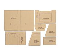 Clear Acrylic Wallet Stencil Template Set | DIY Leather Craft Tool for Passport Bags/Wallets | 7 - Piece Sturdy & Scratch - Proof Kit
