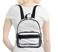 Clear Backpack Bookbag - Design di ricerca, grande capacità, chiusura lampo durevole | viaggi scolastici trasparenti per bambini, per bambini, adolescenti, adulti, aule, stadio, lavoro