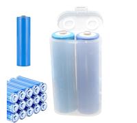 Clear Battery Case - Organise, AAA Portable Container With Lid, Dust-Proof PP Construction + Transparent Design, High Density Polymer Grade - For Battery Storage