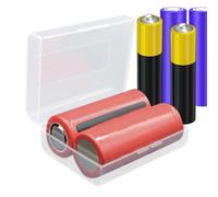 Clear Battery Case - Organise, AAA Portable Container With Lid, Dust-Proof PP Construction + Transparent Design, High Density Polymer Grade - For Battery Storage