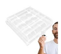 Clear Battery Case -Secure Sealing Design, Sturdy Material AAA Battery Holder | Portable To Use Organizer Storage Holder Case Container Carrying With Lid For Home
