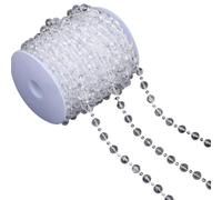 Clear Beaded Chain Craft Beads String for Jewelry Making Bouquets Clothing Embellishment Sewing Craft Bead String