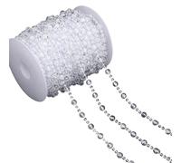 Clear Beaded Chain Craft Beads String for Jewelry Making Bouquets Clothing Embellishment Sewing Craft Bead String