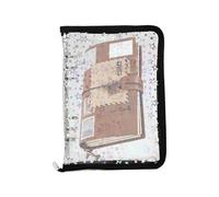 Clear Binder - 25 x 18 x 3 cm trasparente - A5 PVC Binder | Tear-Off Pre-Adhesive Notebook | Zippered Planner Organizer | Sticker Booklet for Small Items Storage