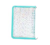 Clear Binder - 25 x 18 x 3 cm trasparente - A5 PVC Binder | Tear-Off Pre-Adhesive Notebook | Zippered Planner Organizer | Sticker Booklet for Small Items Storage
