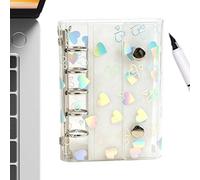 Clear Binder Cover - Refillable Transparent Protector Sleeves, polymer PVC Loose Leaf Journal Scrapbook Shell | Heavy Duty Waterproof Organizer Case, Travel Diary Commuting Business Trips Office File