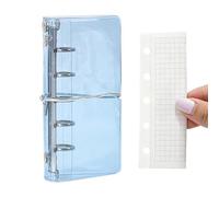 Clear Binder Cover, Soft PVC Loose Leaf Binders Protector Refillable Notebook | Fillable Journal Loose Leaf Shell With Strap | M2.5 Clear Binder With Rings For Home Office School Travel Students Tee