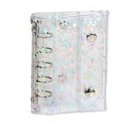 Clear Binder - Organizer con motivo a stella in PVC | Planner estetico per ufficio di lavoro scolastico | Teen Girl Boy Study Organizer, Family Kid Friend Note per la protezione strutturale del diario
