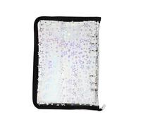 Clear Binder Refillable, A5 Paper Binder Organizer, Zipper Sticker Collecting Book with Metal Rings, Transparent Refillable Notebook for Journal Cards Tickets Receipts, School, Offices, Business Use