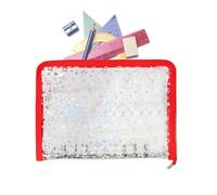 Clear Binder Refillable - A5 Transparent Sticker Book, A5 Refillable Paper Binder with Zipper | Transparent Sticker Album, Notebook, Organizer for Cards, Tickets, Receipts, School, Office, Business