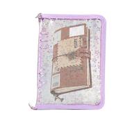 Clear Binder Refillable - A5 Transparent Sticker Book, A5 Refillable Paper Binder with Zipper | Transparent Sticker Album, Notebook, Organizer for Cards, Tickets, Receipts, School, Office, Business