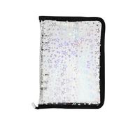 Clear Binder Refillable - Reusable Sticker Storage Book, A5 Paper Documents | Zipper Decals Collecting Notebook For Receipts Tape Tickets Small School Business Meetings Project Managers Journal Cards