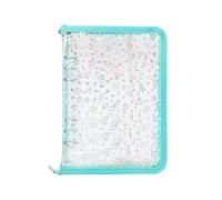 Clear Binder Ricaricabile, Raccoglitore da collezione con chiusura lampo, taccuino per carte di credito, biglietti, accessori per ufficio