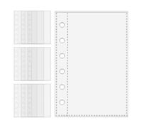 Clear Binder Sheets Sleeves, Effortless Information Access, 10 Pieces, 6 Ring A7 Binder Inserts, 6 Hole Refill Pages Sheet Protector, Effortless Management For Organization