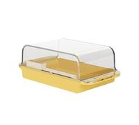 Clear Butter Dish - Airtight Farmhouse Keeper | Kitchen Butter Stick Container Storage System Elegant Covered Serving Tray Freshness Seal Holder For Countertop Refrigerator Shelf Home Dorm Camping Use