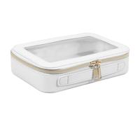 Clear Cosmetic Case, Trasparente Zippered Makeup Bag, Small Travel | Toiletry Organizer, Portable Storage Pouch for Cosmetics, Beauty Products, Daily Necessary 8,27 x 5,91 x 2,36 pollici, beige,