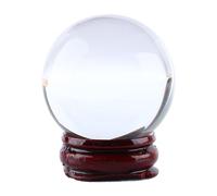 Clear Crystal Ball 40mm / 1.6 "Asian Rare Quartz Sfera magica sfera di trasparente con base, trasparente