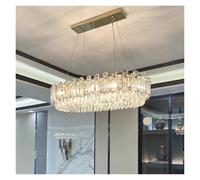 Clear Crystal Oval Chandeliers Decoration Dining Room Luxury Light Fixture Height Adjustable Hanglamp Chandelier Lights