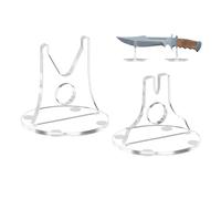 Clear Cutter Display Stand - 2 Piece Non-Slip Storage, Acrylic Tabletop Vanity Stand, Party Kitchen Desk Organizer | Miniature Model Presentation, Retail Countertop Merchandising, Home Office Supply