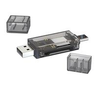 Clear Cyber Style USB Type C - Convertitore di archiviazione TF sottile, condivisione file ad alta velocità, connettività multipiattaforma | Librerie di videografia Modifica mobile Registrazioni di
