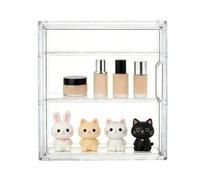 Clear Display Case - Raccoglitore Storage Box, Acrylic Doll Organizer Case | Scatola portaoggetti in miniatura con ripiano rimovibile per la casa,