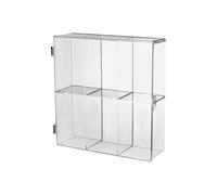 Clear Display Case Storage Box for Collectibles, 2-Tier Mini Puppet Toy Showcase Stand, Acrylic, 12x8x6 Inches