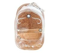 Clear Display Keyring Storage Case For Collectible Dolls Portable Baby Wallet Style Organized with Practical Waterproof Practical Student Essential Keyring Bag, Puppy