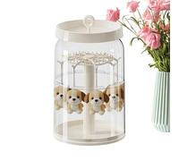 Clear Doll Display Case, Acrylic Organizer Box, 8.6x8.6 Inches Dustproof Storage with Material, Collectible Toy Holder, Display Case with Transparent Design, Doll Organizer for Bedroom Living Room