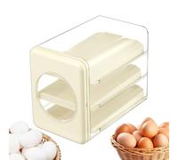 Clear Egg Organizer, Rolling Storage Holder, Sloped Track Design