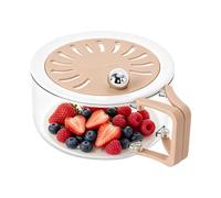 Clear Fruit Strainer Container with Lid - FruitsColander Cleaning Bowl