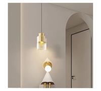 Clear Glass Chandelier Brass Home Bedroom Dining Room Hanging Lamp E27 Bulb Wire Adjustable