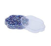 Clear Glass Rhinestones for Nails & Crafts | 1000 Pcs Flat Back Sparkling Gems for DIY Clothes/Bags/Shoes | Pure Bright Decorative Stones (JM201 blue AB)