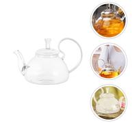 Clear Glass Teapot Reusable Heat Resistant Large Handle for Household Use