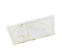 Clear Golden Section Finder 2.75''x 1.7'' Righello Acrilico Strumenti di correzione del rapporto Golder per artisti Architetti Cercatore di sezioni d'oro