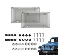 Clear License Plate Protector - 2 Piece Shield Covers With Screws